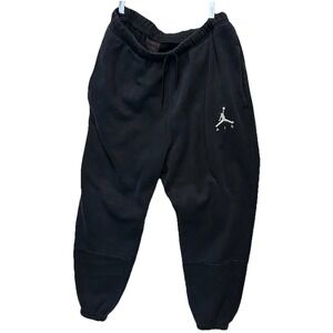 Nike Jordan Air Fleece Sweatpants Men's Black Standard Fit Size L
